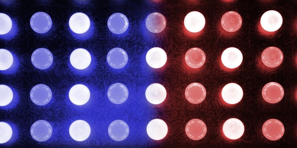 luces azules y luces rojas